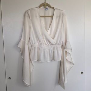Cream/off white Bell Sleeve Blouse